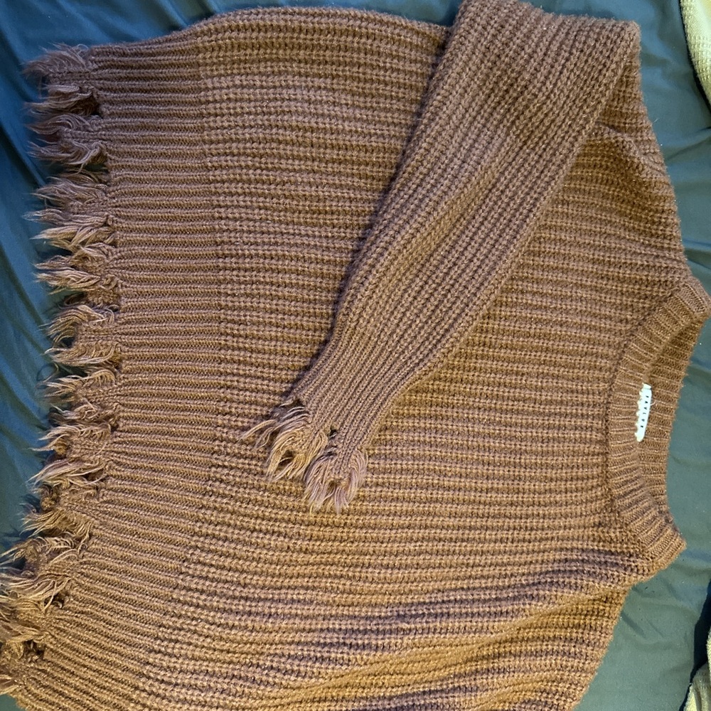Copper cropped sweater